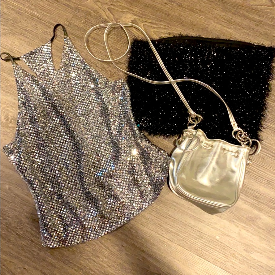 3 Items: 2 Disco Tops & Purse